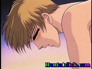 Little hentai gay hot foreplayed and fucked