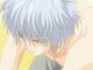 Slim hentai gay rides his friend hard cock