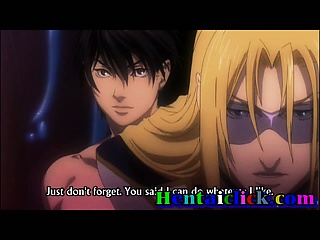 Tied hentai gay touched and sexed at night