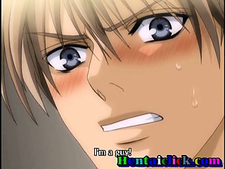 Tied up hentai gay gets his butthole fucked
