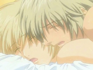 Two hentai gays having hot sex in bed