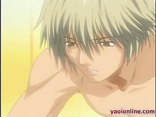 Two horny hentai gays having sex indoors